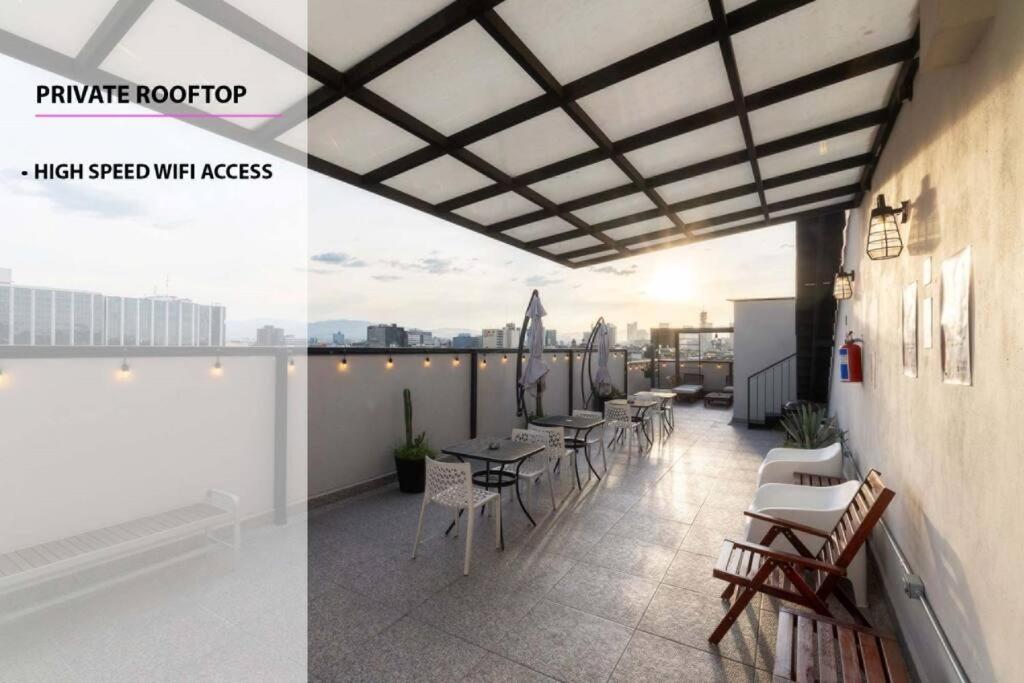 305 Dwntn With Ac And Balconies Fits 6 Rooftop Città del Messico